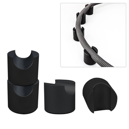8pcs HIFI Cable Stand Booster Holder Support Frame Anti-Shock Foot Multi-Function Speaker Cable Trailing Pad Black 2