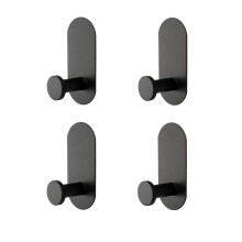 Paquet de 4 Crochets Adhésifs Robustes pour Serviettes/Peignoirs, Crochets de Douche Imperméables en Acier Inoxydable pour Salle de Bain, Cuisine et