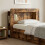 VidaXL vidaXL Headboard Cabinet with Storage Smoked Oak Engineered Wood 4