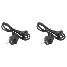 2X Européenne PDU Cordon D'Alimentation Secteur,Prise Mâle Européenne 3Pin Vers IEC 320 C13 Câble Adaptateur Secteur Incliné en HAUT (Prise