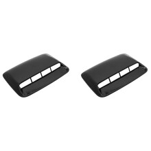 2X Car Universal Bright Black Hood Vent Air Outlet Cover for Hood Scoop Air Flow Intake Vent Cover