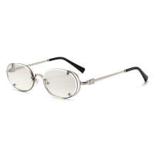 (Light Gray)Summer Oval Sunglasses With Uv400 Coating For Outdoor Sports And Accessory Fashion
