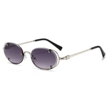 (Silve GrayL)Summer Oval Sunglasses With Uv400 Coating For Outdoor Sports And Accessory Fashion