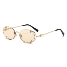 (Gold Light Brown)Summer Oval Sunglasses With Uv400 Coating For Outdoor Sports And Accessory Fashion