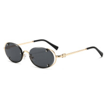 (Gray)Summer Oval Sunglasses With Uv400 Coating For Outdoor Sports And Accessory Fashion
