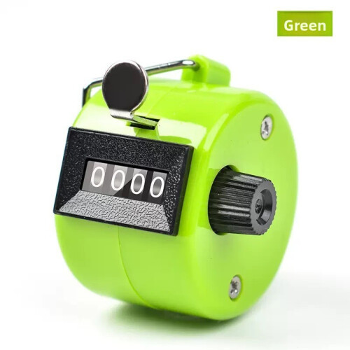 (Green)Contaconteggio manuale clicker numerico 4 cifre per uso laboratorio e ricerca