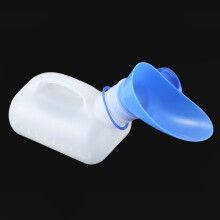 Tragbar Urinflasche Urin Flasche 1000ml fuer Maenner Frauen Reise und Camping Weiss&Blau