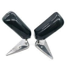 2PCS Universal Car Rearview Side Mirror  Square F1 Style with  Mirror Surface Metal Bracket Rear View Mirror