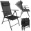 Folding Garden Chairs, Set of 2, Black, Adjustable 3
