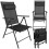 Folding Garden Chairs, Set of 2, Black, Adjustable 4