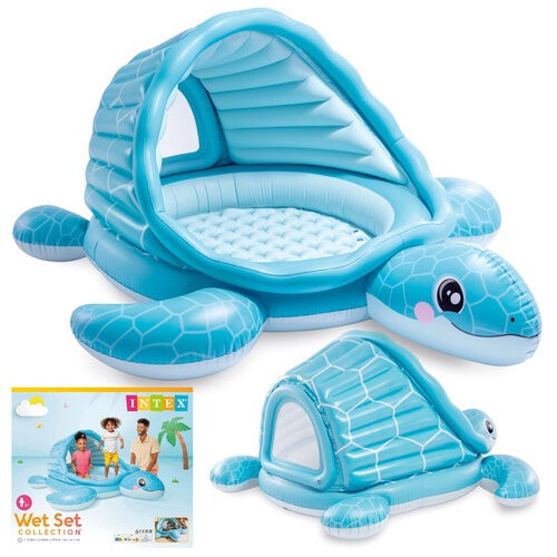 Inflatable Turtle Pool with Roof - 218 x 206 x 97 cm 1