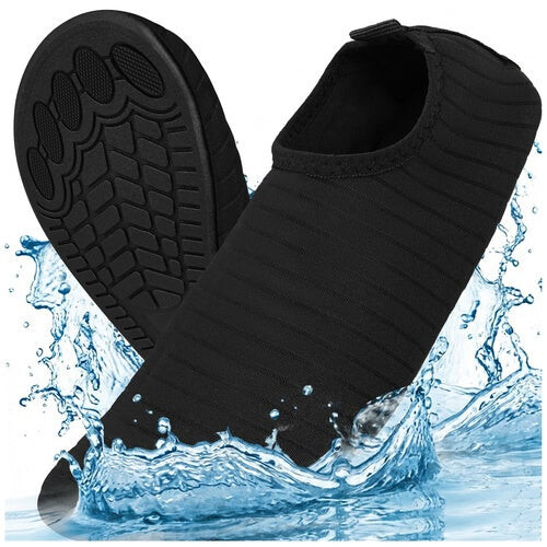 Black Non-Slip Quick-Dry Water Shoes, Size 45 1