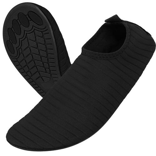 Black Non-Slip Quick-Dry Water Shoes, Size 45 2