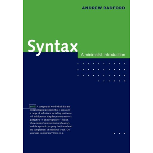 Syntax A Minimalist Introduction by Andrew Radford Paperback Book