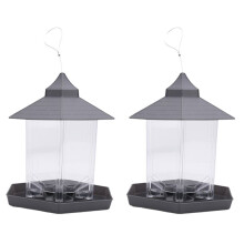 2-Pack Vogelvoeders Om Buiten op Te Hangen, Retro Pagodeontwerp, Leuke Installatie Vogelvoeder, Trekt Wilde Vogels aan