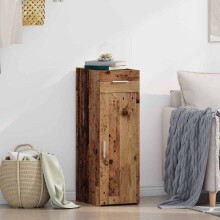 vidaXL Sideboard with Drawer Old Wood 30 x 42.5 x 93 cm