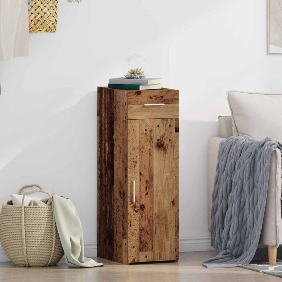 Vidaxl Sideboard With Drawer Old Wood 30 X 42.5 X 93 Cm