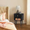 Bedside Table - Solid Wood - Ebony Black - Storage Drawer and Open Shelf 1