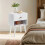 Bedside Table - Solid Wood - Ebony Black - Storage Drawer and Open Shelf 3