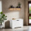 Entryway Storage Cabinet - MDF - White - Multi-functional Shoe Bench and Toy Box 3