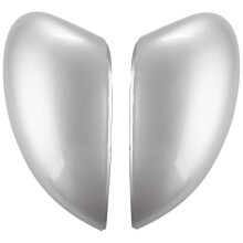 1 Pair Left/Right Silver Rearview Side View Mirror Replacement Cover Cap Case Shell for  for Fiesta Mk7 2008 2009 2010 2011 2012 2013 2014 2015