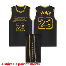 (Adult L)Lakers 23 Number Sportswear With Breathable Fabric Basketball Uniform For Daily