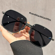 (Black)Fashionable Square Frame Sunglasses With Uv400 And Polarization For Leisure Sports And