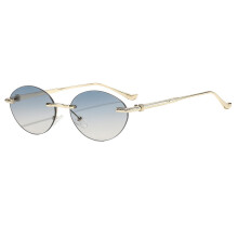 (Blue Yellow)Unisex Cat Eye Glasses Summer Uv400 Pc Lenses Stylish Sunglasses Outdoor