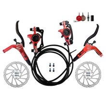 TANKE MTB Bike Hydraulic Disc Brake Set 160mm Rotors Oil Calliper Plate Front Rear Mountain Bicycle Clamp 22.2mm Handle A Pillar