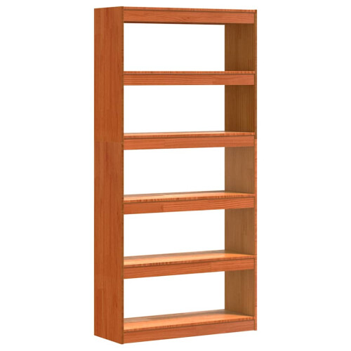 VidaXL vidaXL Book Cabinet Wax Brown 80 x 30 x 167.5 cm Solid Pine Wood 2