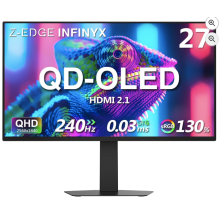 Z-Edge INFINYX QD-OLED 27 Inch Gaming Monitor 240Hz QHD 0.03ms GtG HDMI 2.1 | OLED Monitor 2K