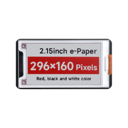 2.15inch E-Paper Display,296x160 Red Black White E-Ink Screen, SPI Interface Module for  Raspberry Pi,Low Power
