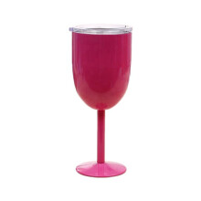Wine Glass Stainless Steel Double Layer Goblet Color Large Capacity Tumbler Resistant Wine Cup Rose Red