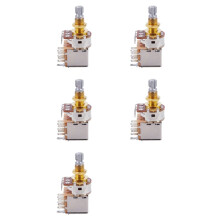 5X Audio Kegel Potentiometer für Gitarren Topf 500K mit Kurzem Spalt Schaft