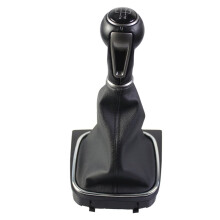 For 5 6 6 VI MK5 MK6 New Gear Shift Knob MT Lever Change Stick with Gaiter Boot Cover Black 5 Speed