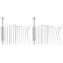 2X Outil de Perçage Conique pour Applicateur de Boucles D'Oreilles à Dos Plat en Acier Inoxydable de Calibre 14G, 16G, 18G et 20G