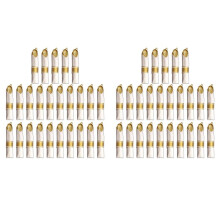 50 Pre Rolled Gold Plastic Silverware - Wrapped Disposable Silverware Set with Forks, Knives, Spoons, White Napkins