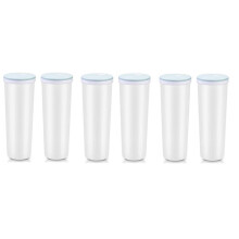 Recipiente de Almacenamiento de Pasta de Espagueti Transparente Alto de 6 Piezas de 2 L con Tapa Ajustable, Frasco de Almacenamiento de Alimentos de