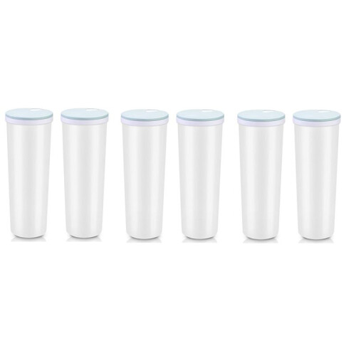 6 Pcs 2L Tall Clear Spaghetti Pasta Storage Container with Adjustable Lid,Multi-Purpose Plastic Kitchen Food Storage Jar