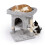 Katzenbaum mit Höhle und Plattform, Hellgrau, 60 cm 2