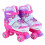 Verstellbare Kinder-Rollschuhe mit Leuchtrollen, Pink 8