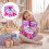 Verstellbare Kinder-Rollschuhe mit Leuchtrollen, Pink 4