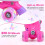 Verstellbare Kinder-Rollschuhe mit Leuchtrollen, Pink 6