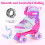 Verstellbare Kinder-Rollschuhe mit Leuchtrollen, Pink 7