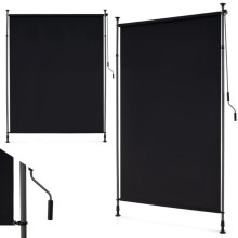 Vertikaler, einziehbarer Sonnenschutz für die Terrasse, Kurbel, 150 cm