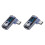 2X 90 Degree USB C Adapter Right Angle U Shape Type C Adapter 40Gbps Data Transfer PD 140W USB4.0 8K 60Hz Converter, A 1