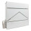 Metalen brievenbus voor wandmontage met krantenhouder, wit 2