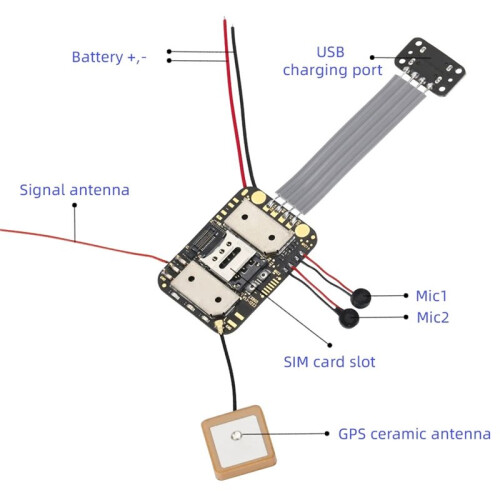 Modulo di Tracciamento GPS  4G ZX905 Chip CATPCBA Anti Perdita Allarme Tracciamento