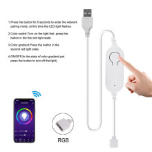 2X Tuya RGB WiFi LED Controller DC5V USB Dimmer Timer Modes for 2835 5050 RGB Led Strip Lights Life App Adapter