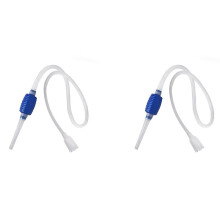 2X Aquarium Fish Tank Vide Changement D'Eau Siphon Gravier Tuyau D'Aspiration Filtre Fish Tank Changement D'Eau Pompe Outils Filtres